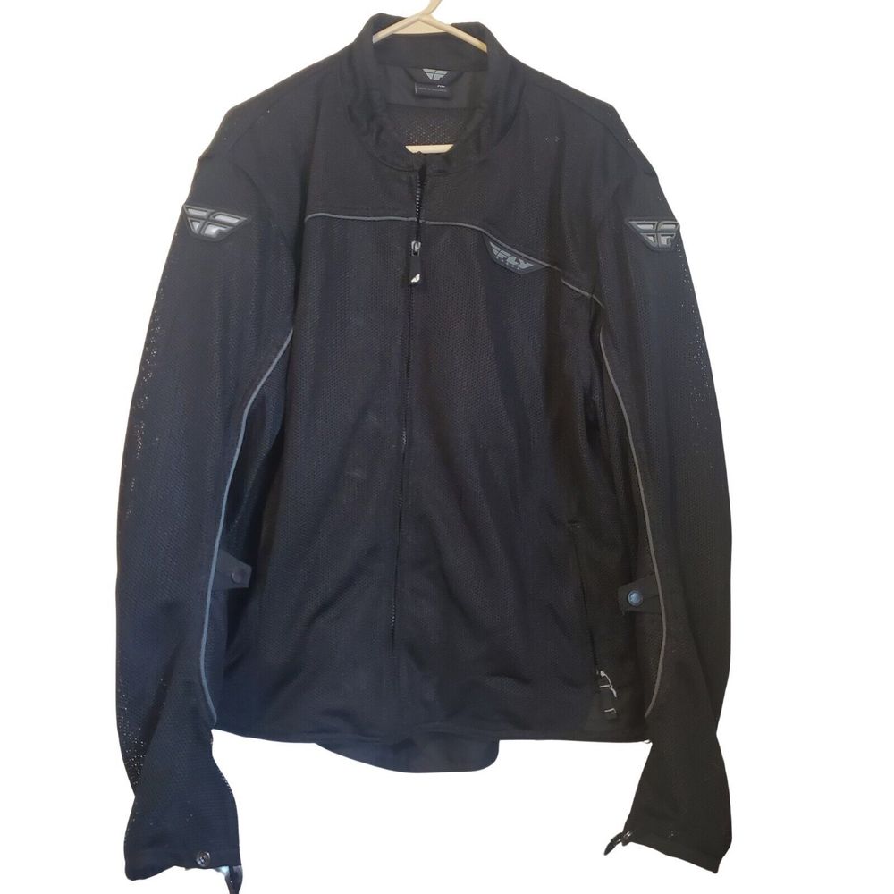 Fly Technical Riding Gear Mesh Racing Jacket Men's XL Padding Armor Black